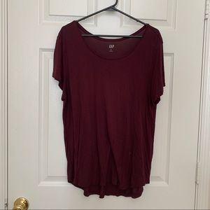 Gap Luxe maroon tee